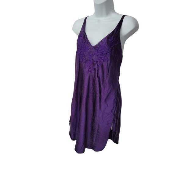 Victoria's Secret 100% Silk Gold Label Purple Sexy Nightie S Vintage Slip Dress - Picture 5 of 15